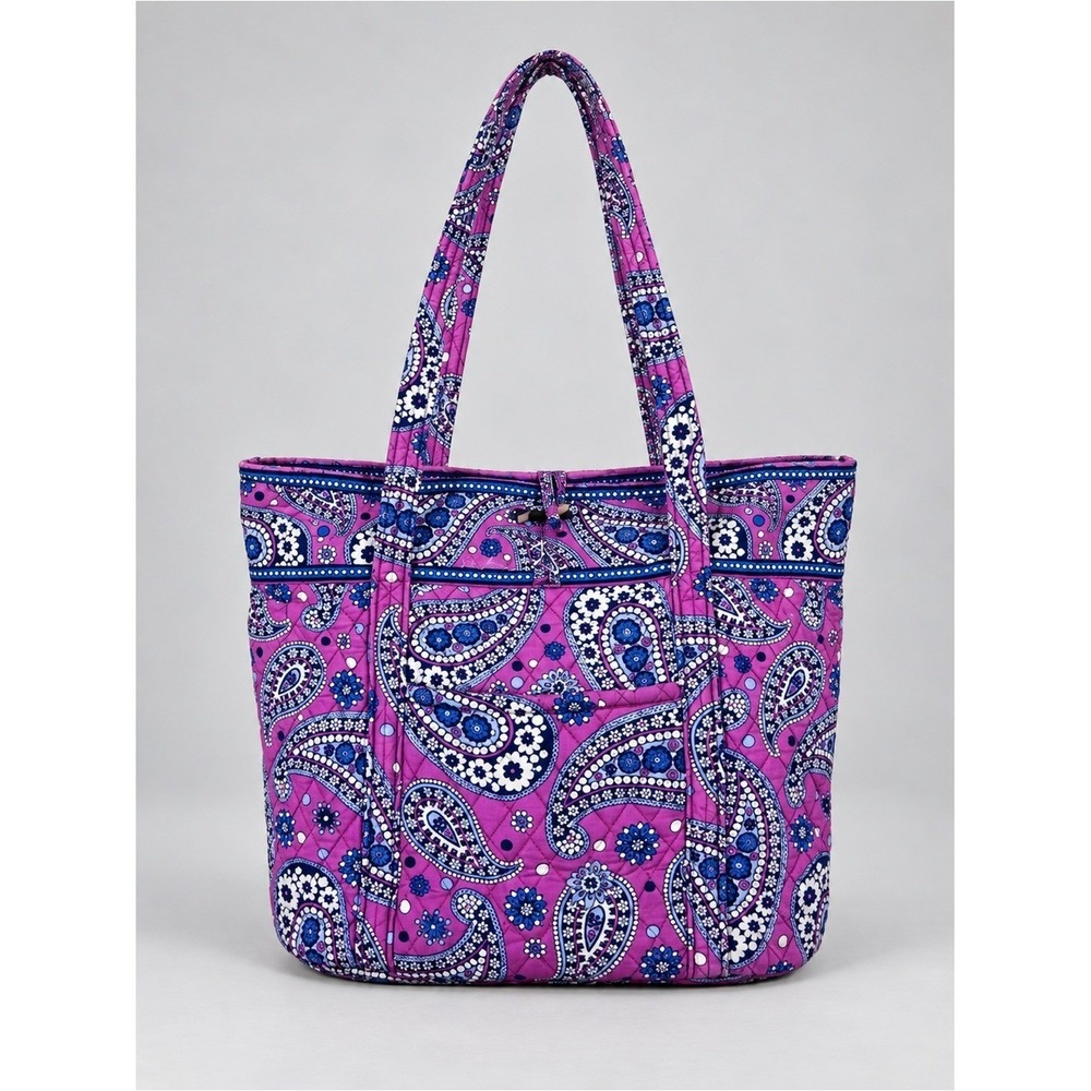 Vera Bradley Boysenberry Shoulder Bag Tote Purse Quilted Retired Bohemian Large